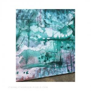 More of my Purple and Green Abstract Painting
